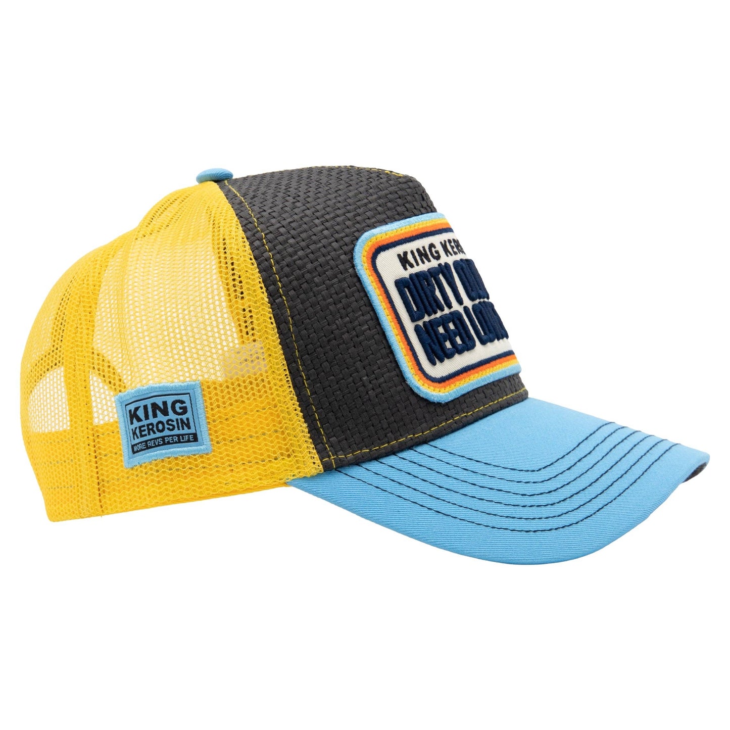 Casquette de camionneur 'Les vieux hommes sales ont aussi besoin d'amour' en multicolore