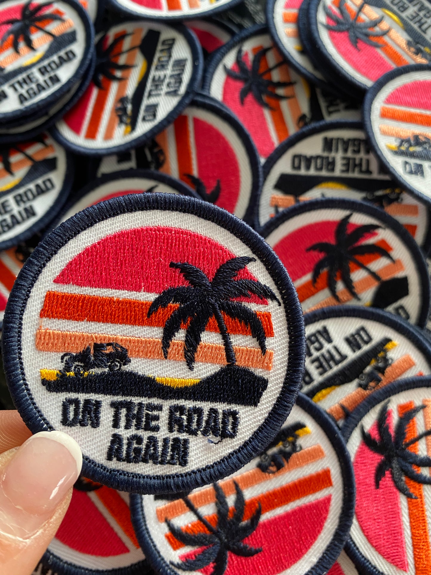 Écusson brodé "On The Road Again"