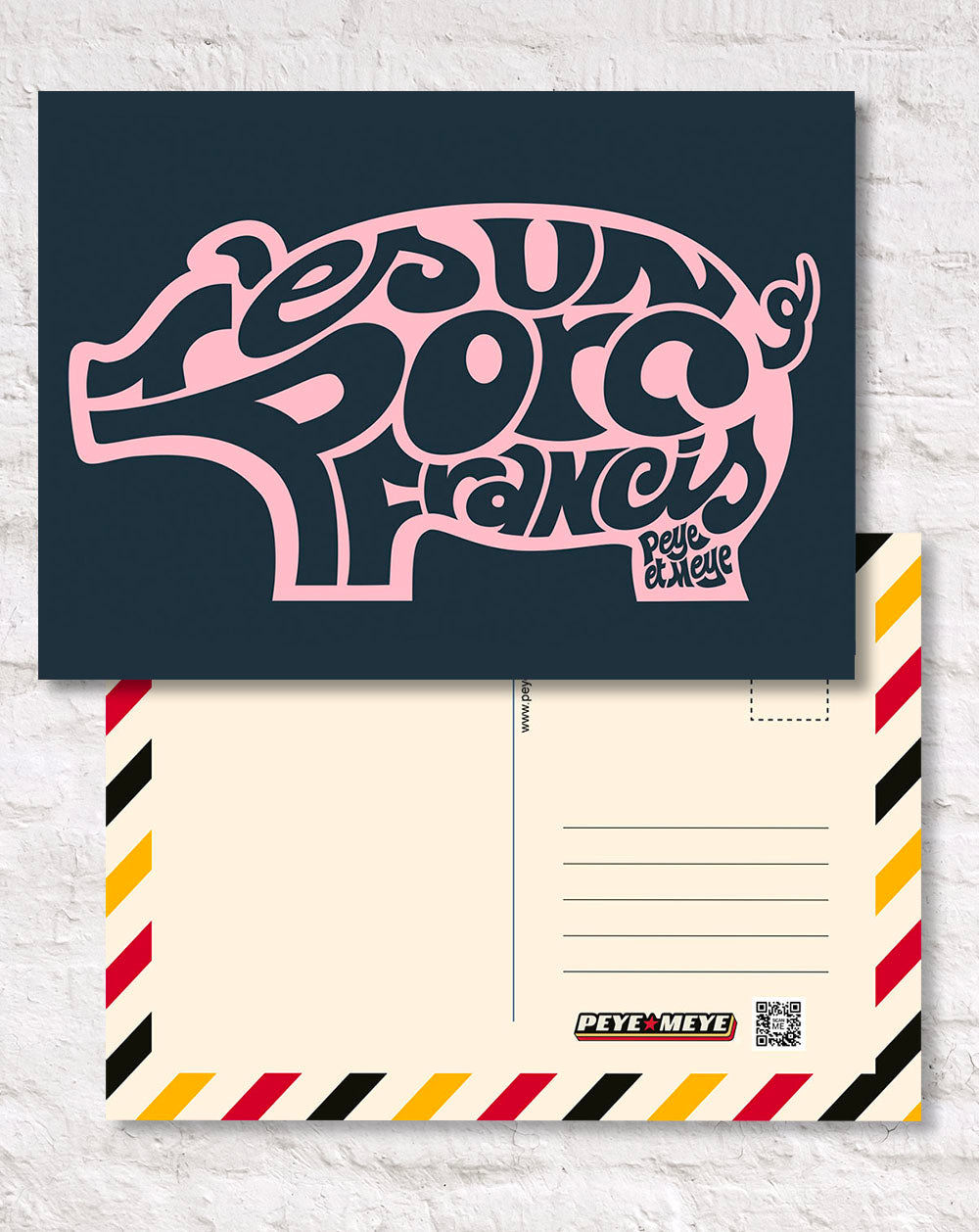 Carte postale "T'es un porc Francis"