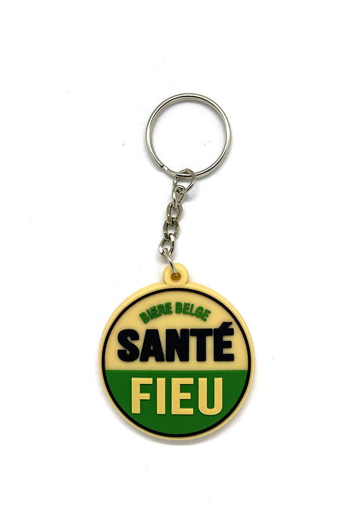 Porte-clés en silicone "Santé Fieu"