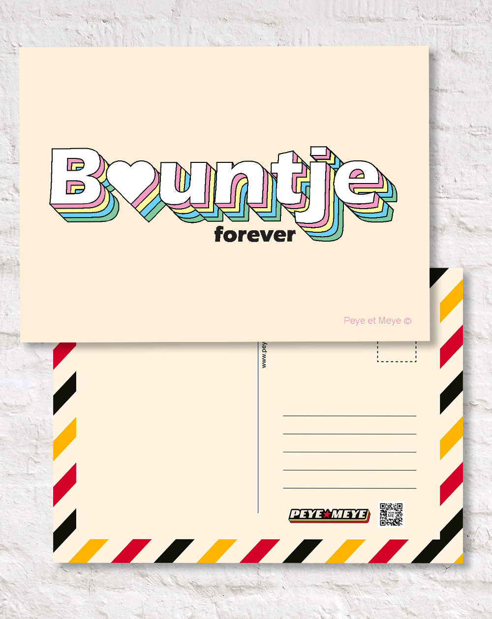 Carte postale "Bountje Forever" Coeur