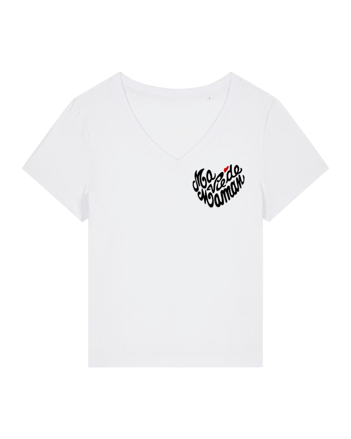 T-Shirt Femme col V"Ma Vie de Maman"