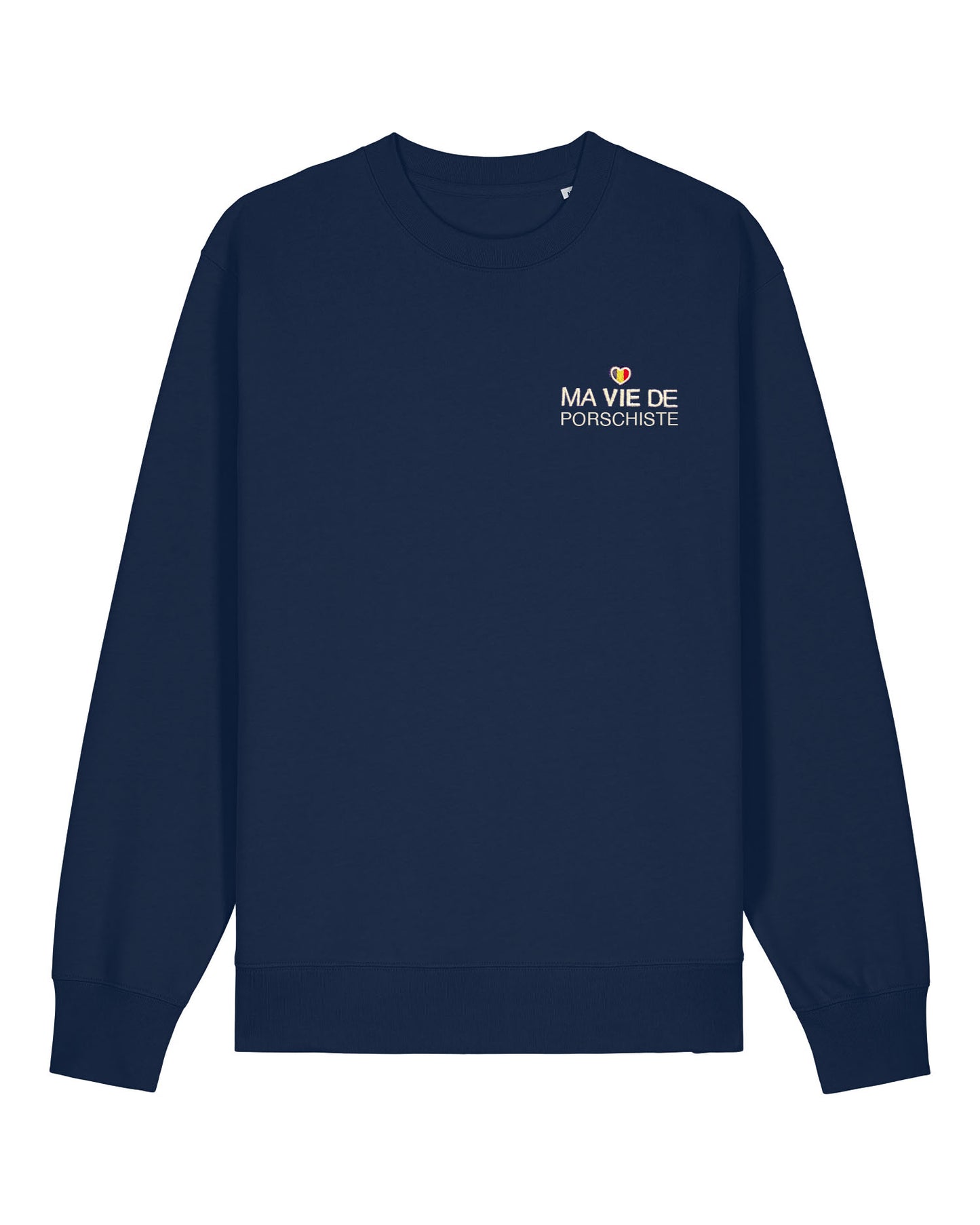Sweatshirt sans capuche Unisexe "Ma Vie de Porschiste" brodé