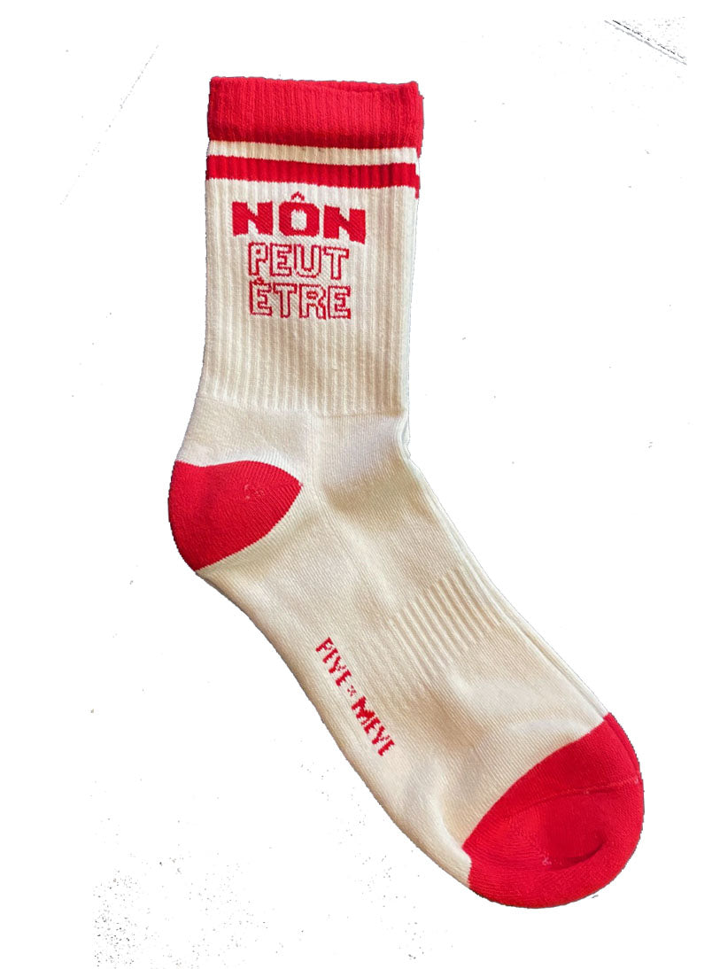 🎁 Chaussettes de sport "Nôn Peut-être" - Taille Unique (100% off)