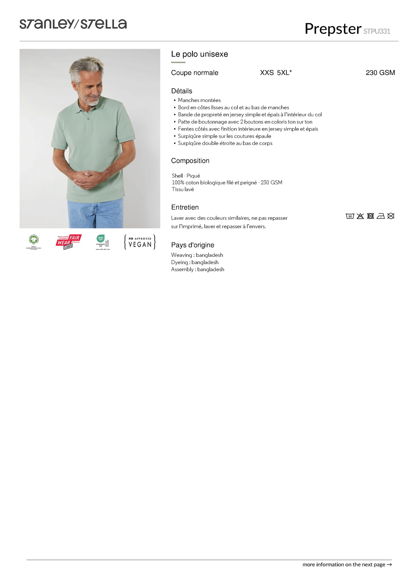 Polo Homme manches courtes "Ma Vie de Papa"