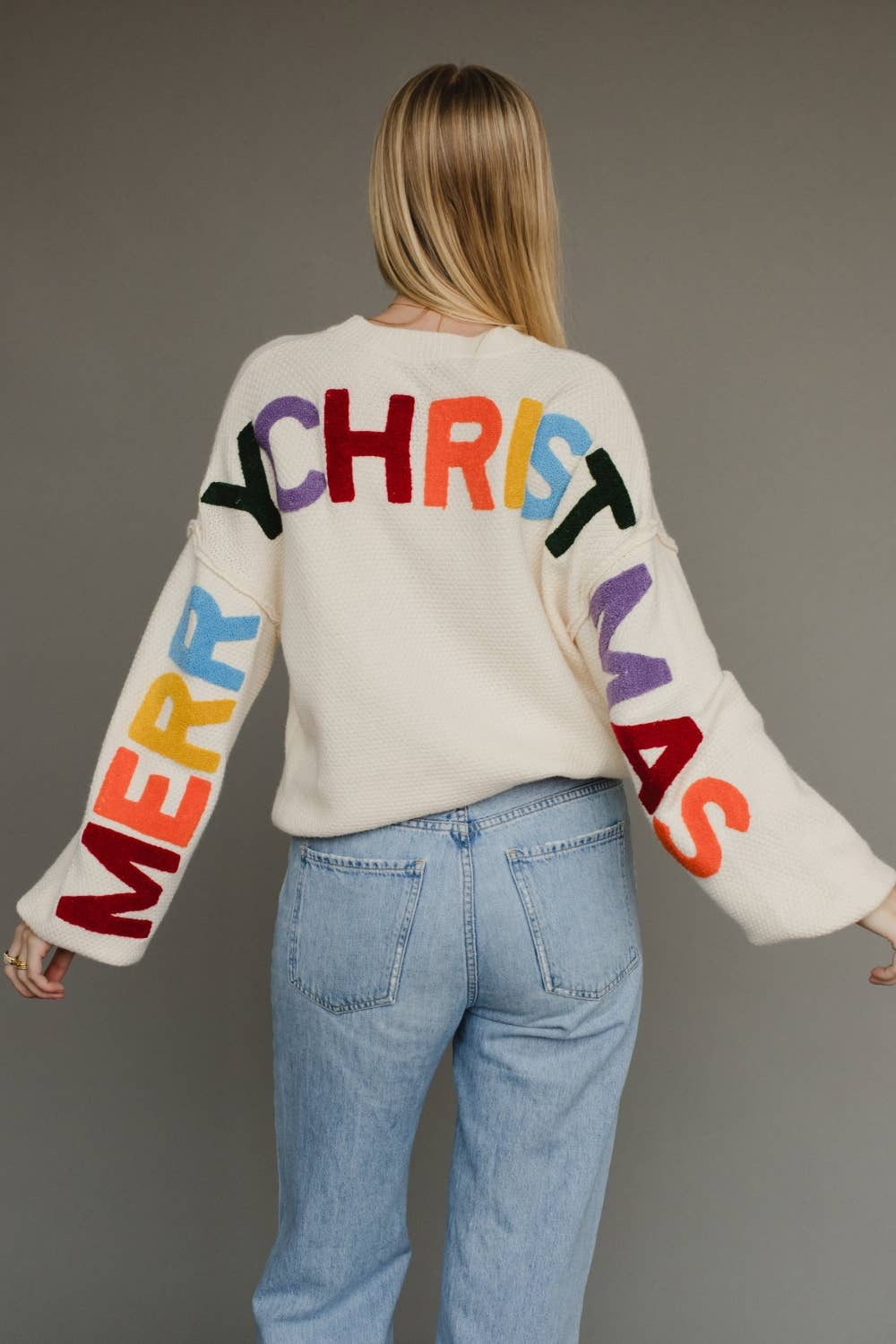 Pull de Noël ivoire