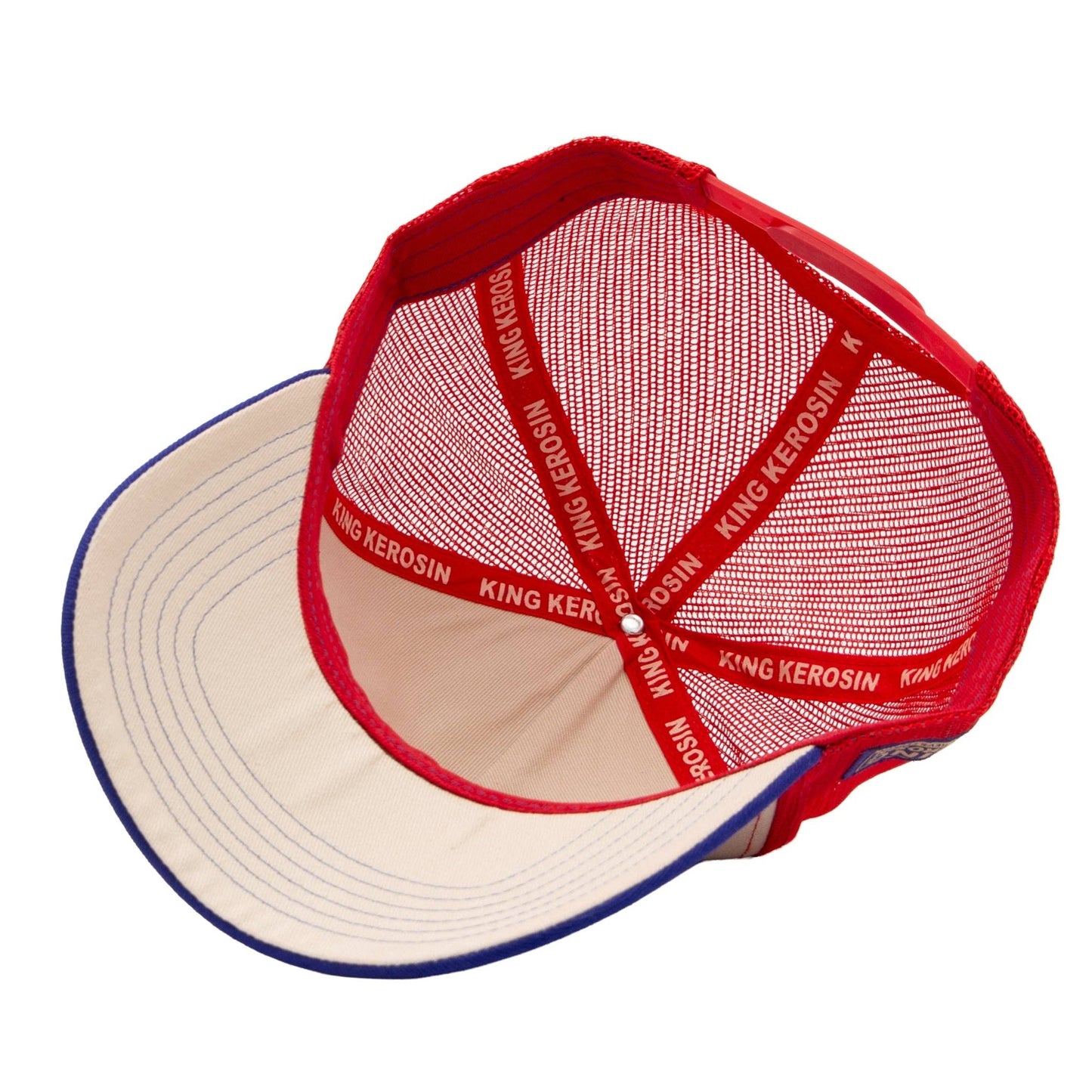 Casquette Trucker 'Never Fuck A Fucker' en beige