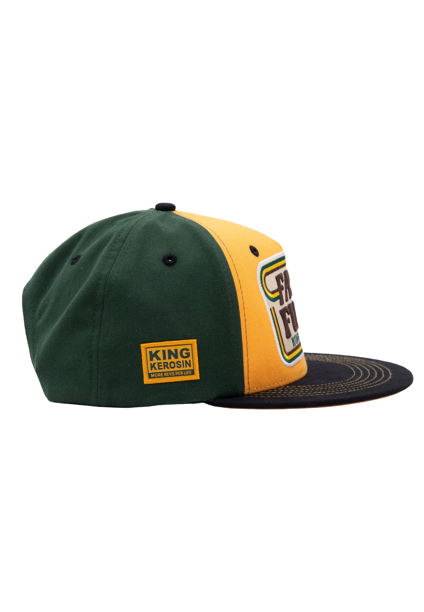 Casquette à visière plate 'Rapide comme l'éclair' en jaune
