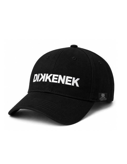 Casquette en coton noir Dikkenek brodé