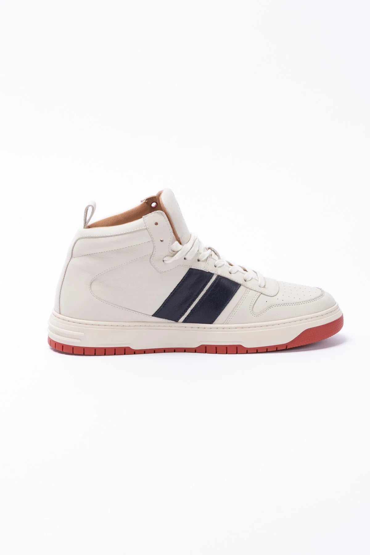 Baskets montantes en cuir Carroll Shelby Cobra écru Homme