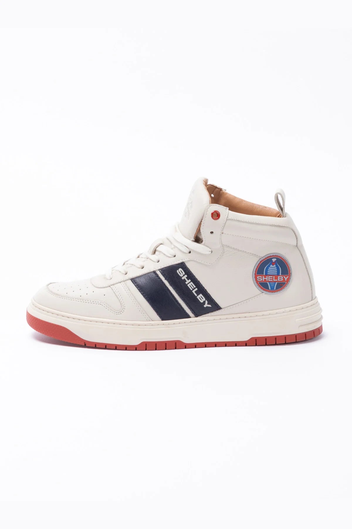 Baskets montantes en cuir Carroll Shelby Cobra écru Homme