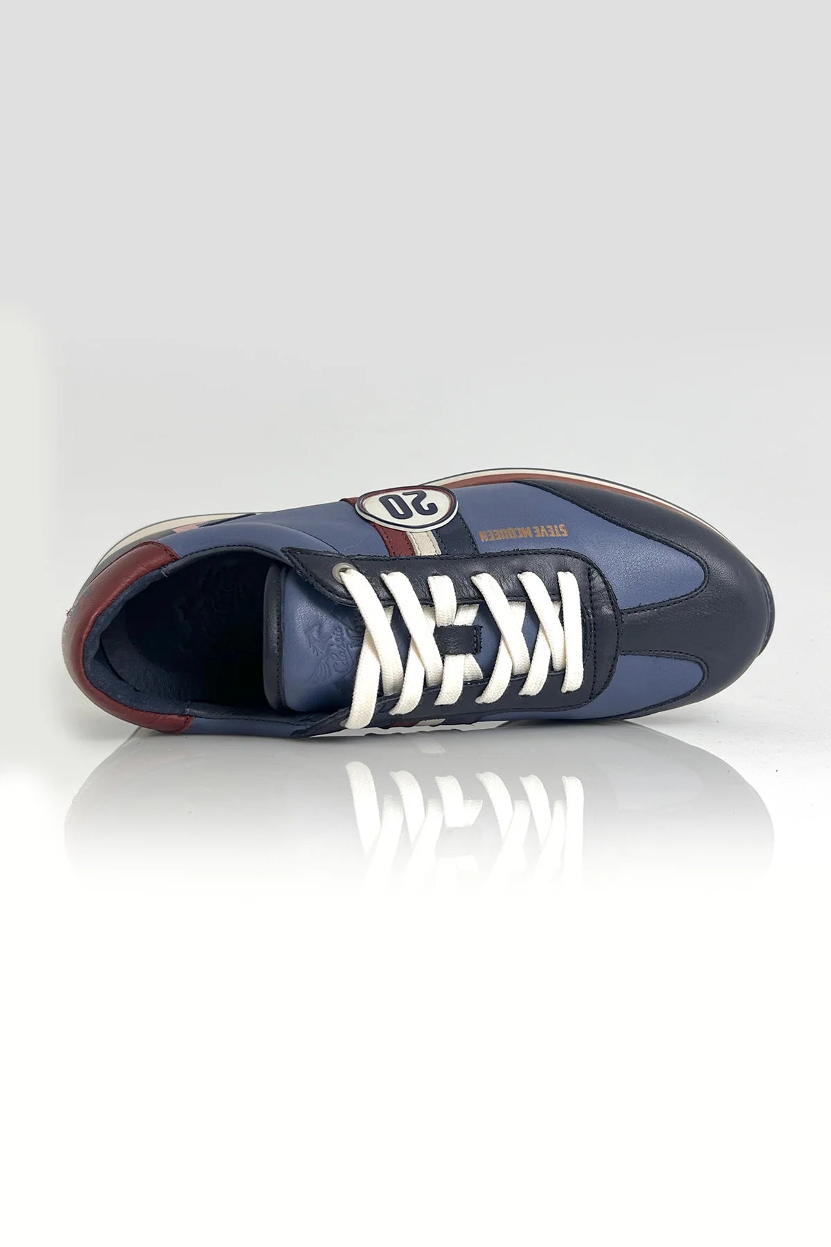 Baskets en cuir Steve McQueen Cool bleu royal Homme