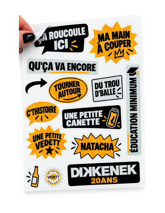 Planche autocollants Dikkenek - Spécial 20 ans - PL1