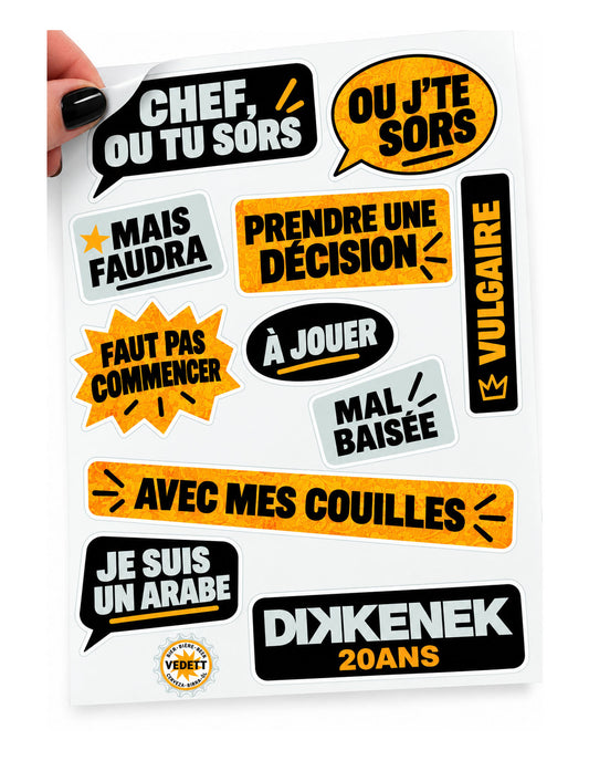Planche autocollants Dikkenek - Spécial 20 ans - PL2