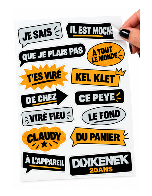 Planche autocollants Dikkenek - Spécial 20 ans - PL4