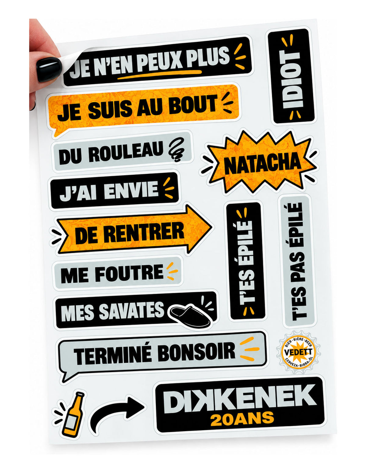 Planche autocollants Dikkenek - Spécial 20 ans - PL9