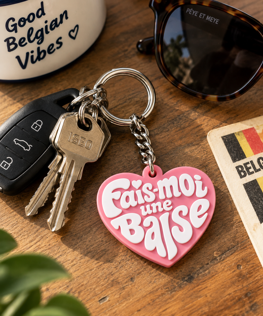 Porte-clés en silicone "Fais-moi une Baise"