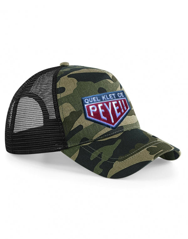Casquette Vintage "Quel Klet ce Peye" Camouflage