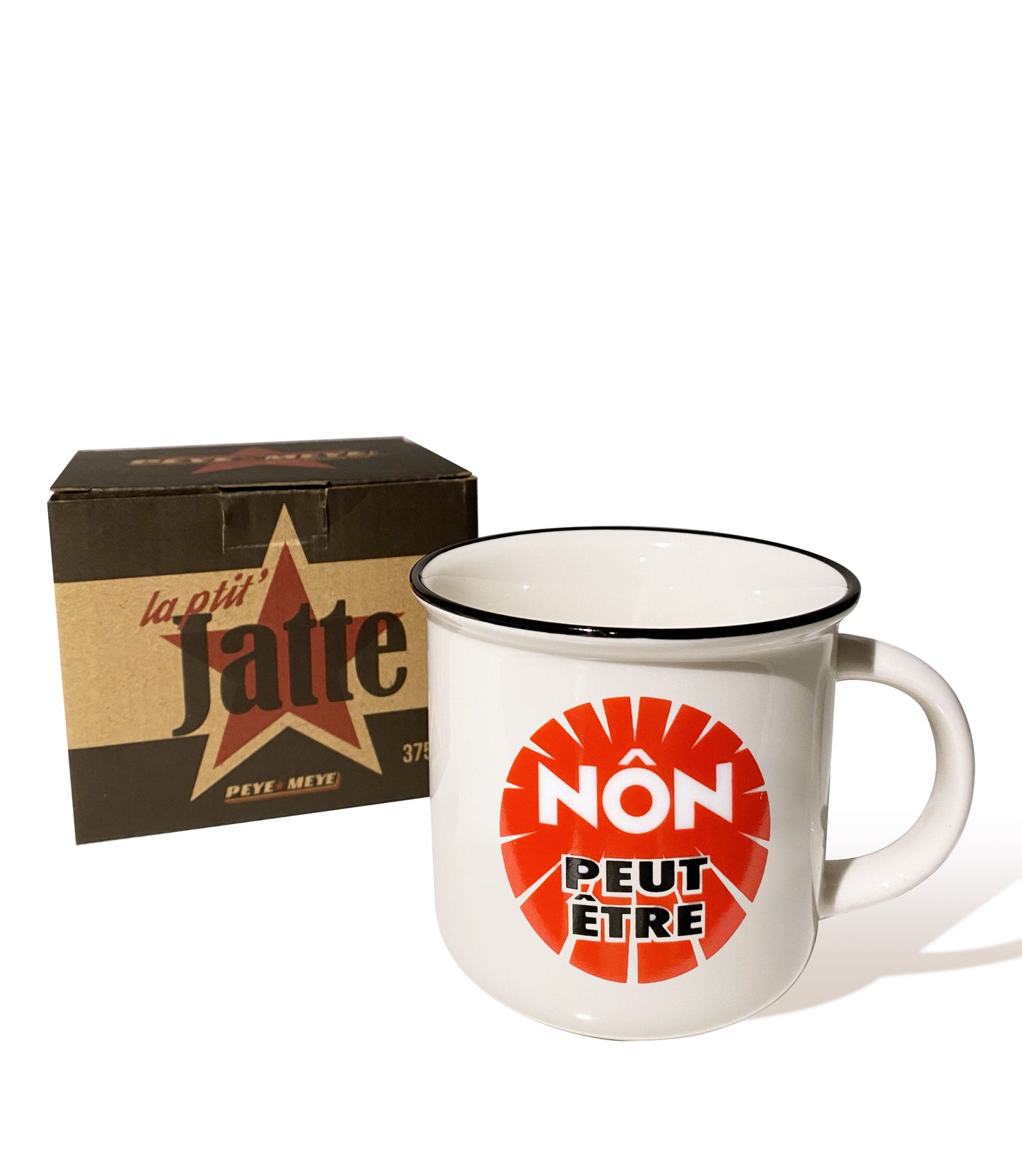 Mug vintage en céramique "Non Peut-être"