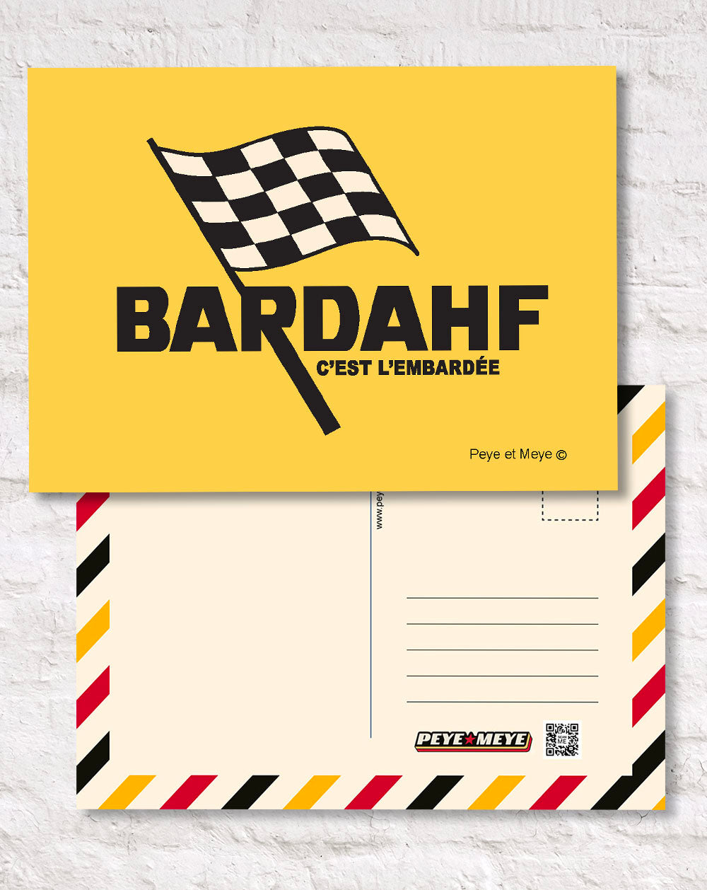 Carte postale "Bardahf, c'est l'embardée"