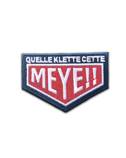 Écusson brodé "Quelle Klette cette Meye"