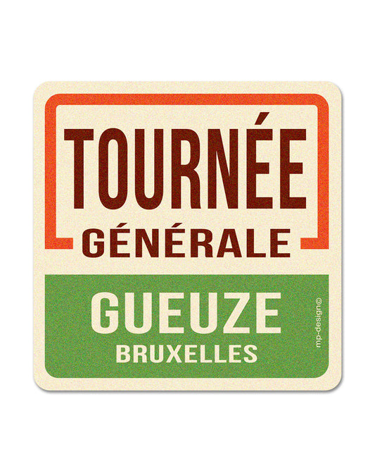 Sous-Bock Mat "Tournée Générale"