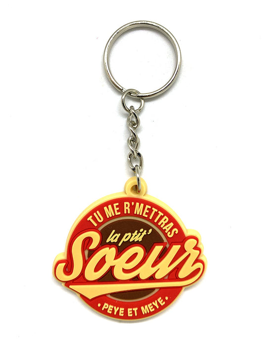 🎁 Porte-clés en silicone "Tu me remettras la P'tit Soeur" (100% off)