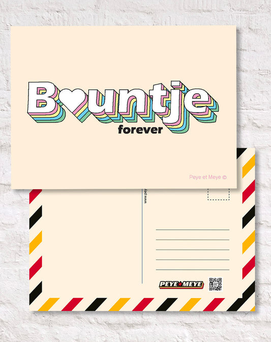 🎁 Carte postale "Bountje Forever" Coeur (100% off)