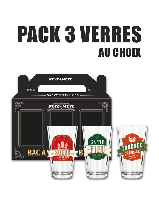 Coffret 3 verres à bière au choix