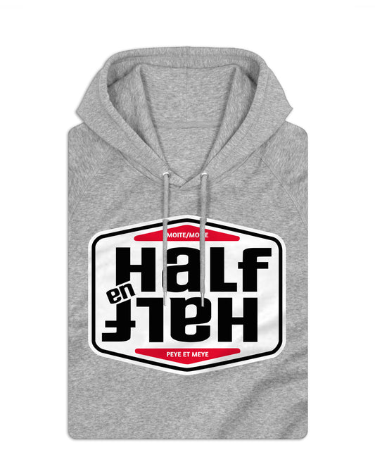 Sweatshirt unisexe avec capuche "Half & Half"