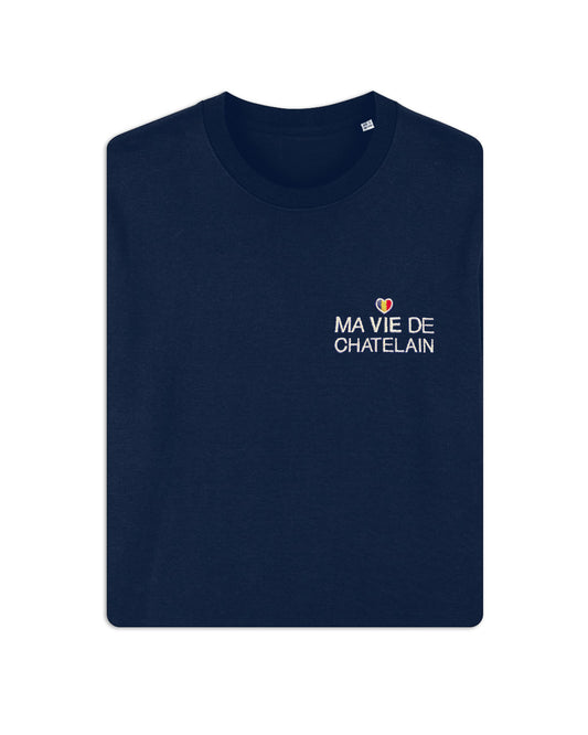 Sweatshirt sans capuche Unisexe "Ma Vie de Châtelain" brodé