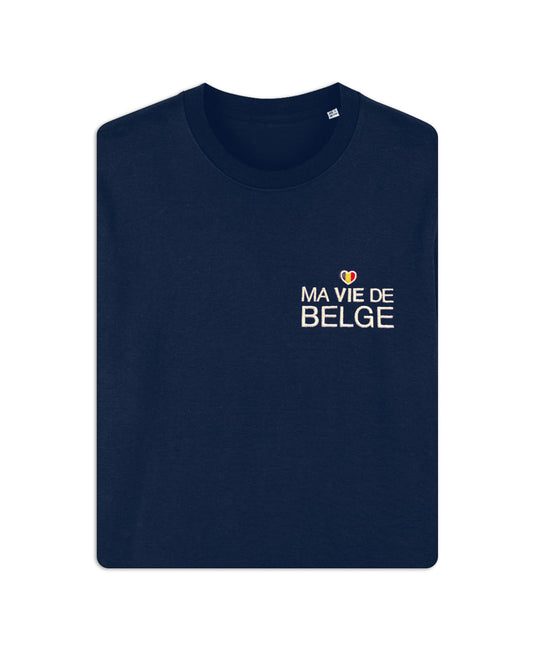 Sweatshirt sans capuche Unisexe "Ma Vie de Belge" brodé