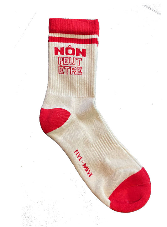 🎁 Chaussettes de sport "Nôn Peut-être" - Taille Unique (100% off)