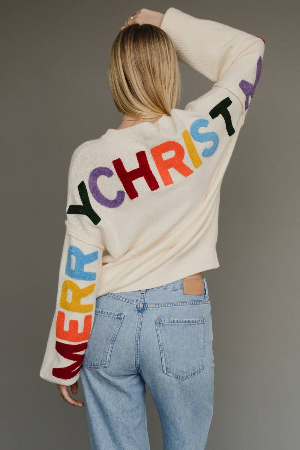 Pull de Noël ivoire