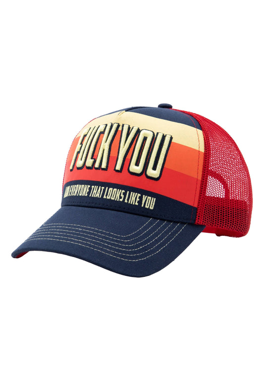 Casquette Trucker 'Fuck You' en Multicolore