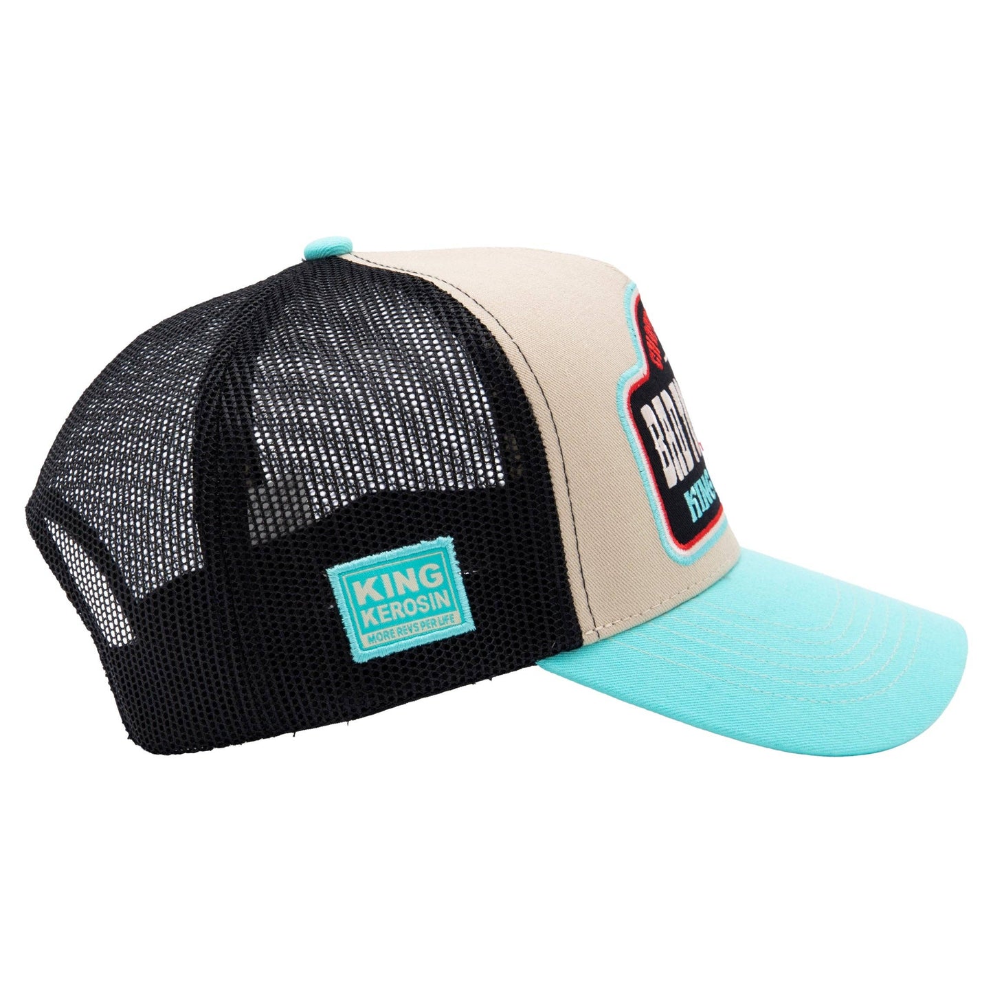 Casquette de camionneur 'Bad to the Bones' en beige