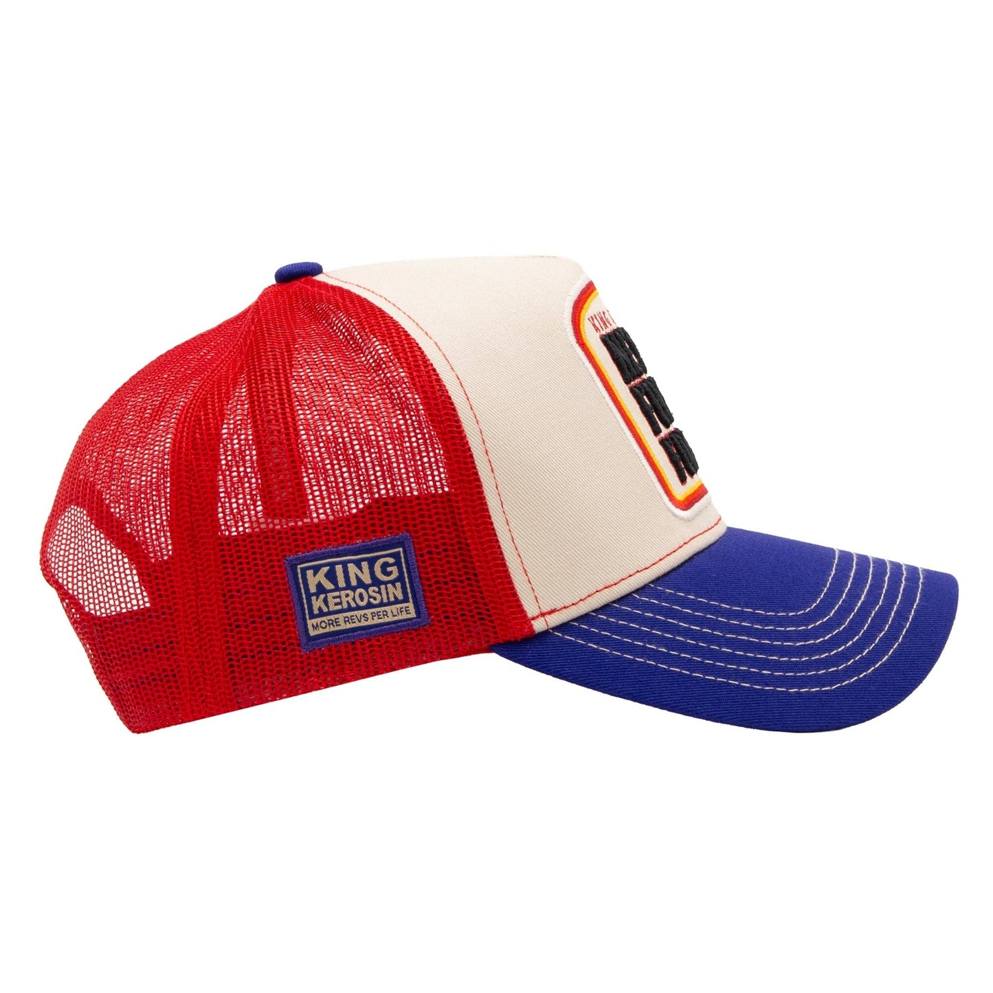 Casquette Trucker 'Never Fuck A Fucker' en beige